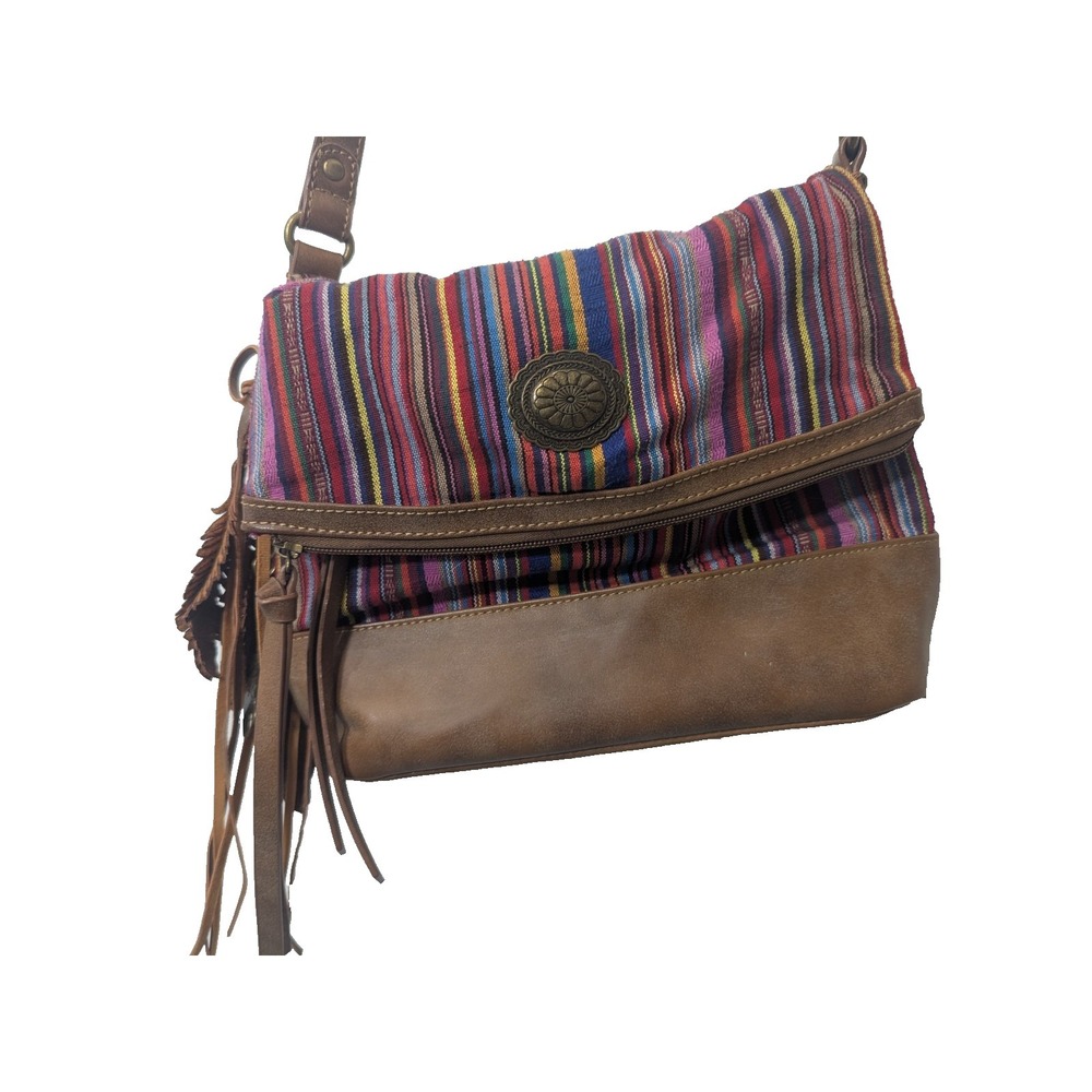 Bandana American West Purse Zip  Boho Western Pink Blue Charm cowgirl Santa fe